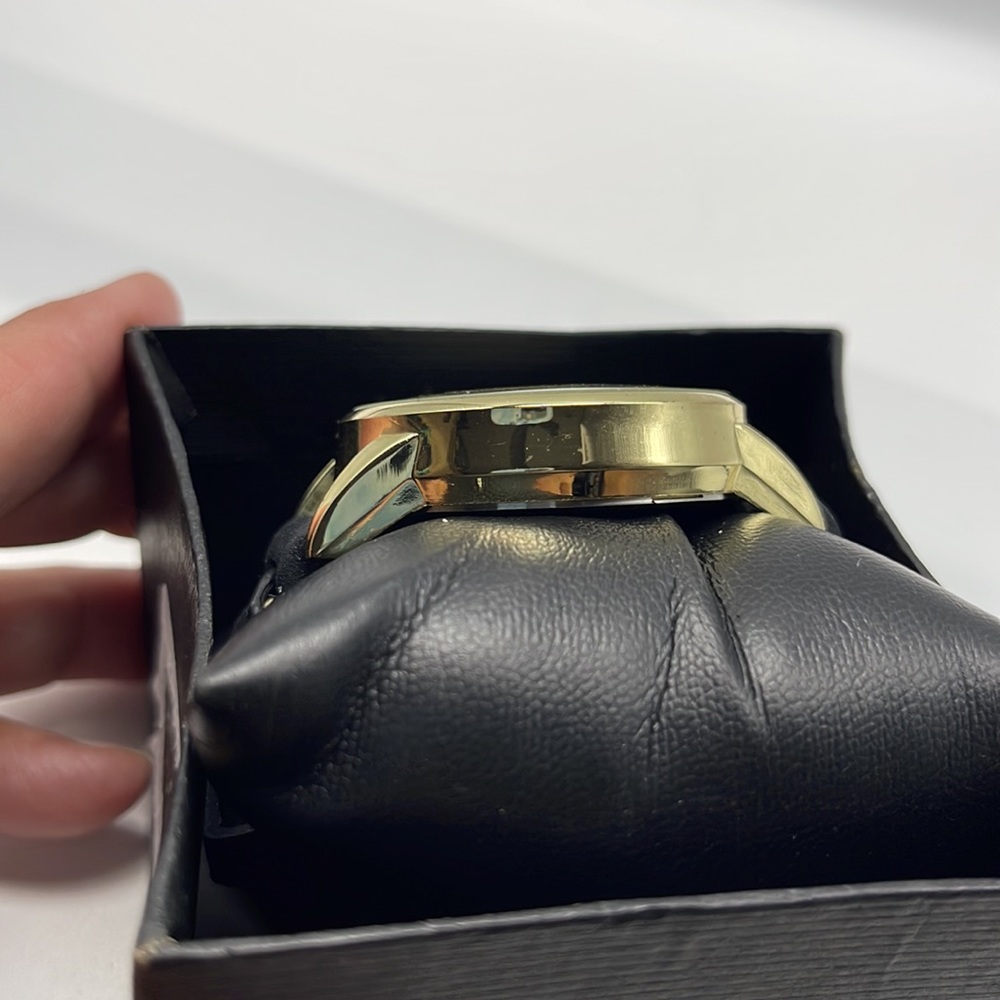 NIB Black, Gold & Rhinestone Statement Watch - Picture 9 of 9